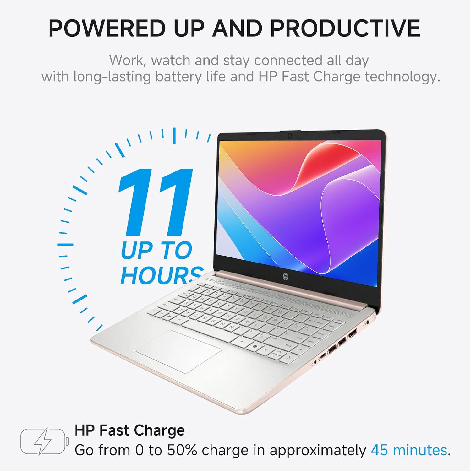 HP 2026 14 Laptop Computer Student Business, Copilot AI, Intel N150, 16GB RAM, 512 GB Storage(128GB UFS+256GB MSD+128GB UFD), 1-Year Office 365, WiFi 6, Ultralight, Portable, Windows 11 Pro, Rose Gold
