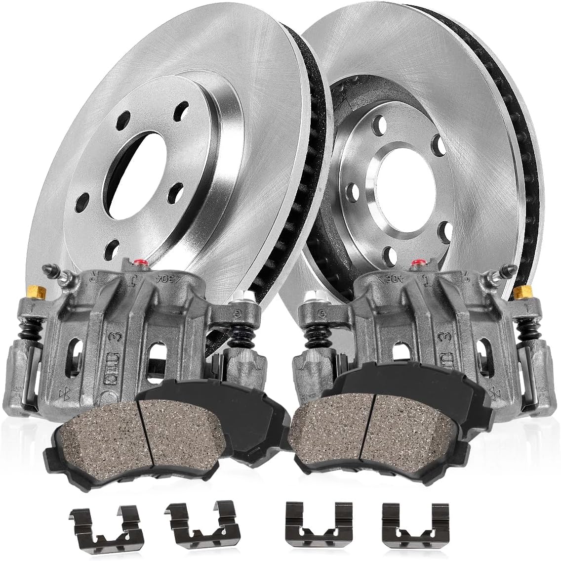 Callahan Brake Parts Rear Brake Kit For Ford Mustang 1994-04 - Disc Rotors with Ceramic Brake Pads + OE Calipers, EBYK027576