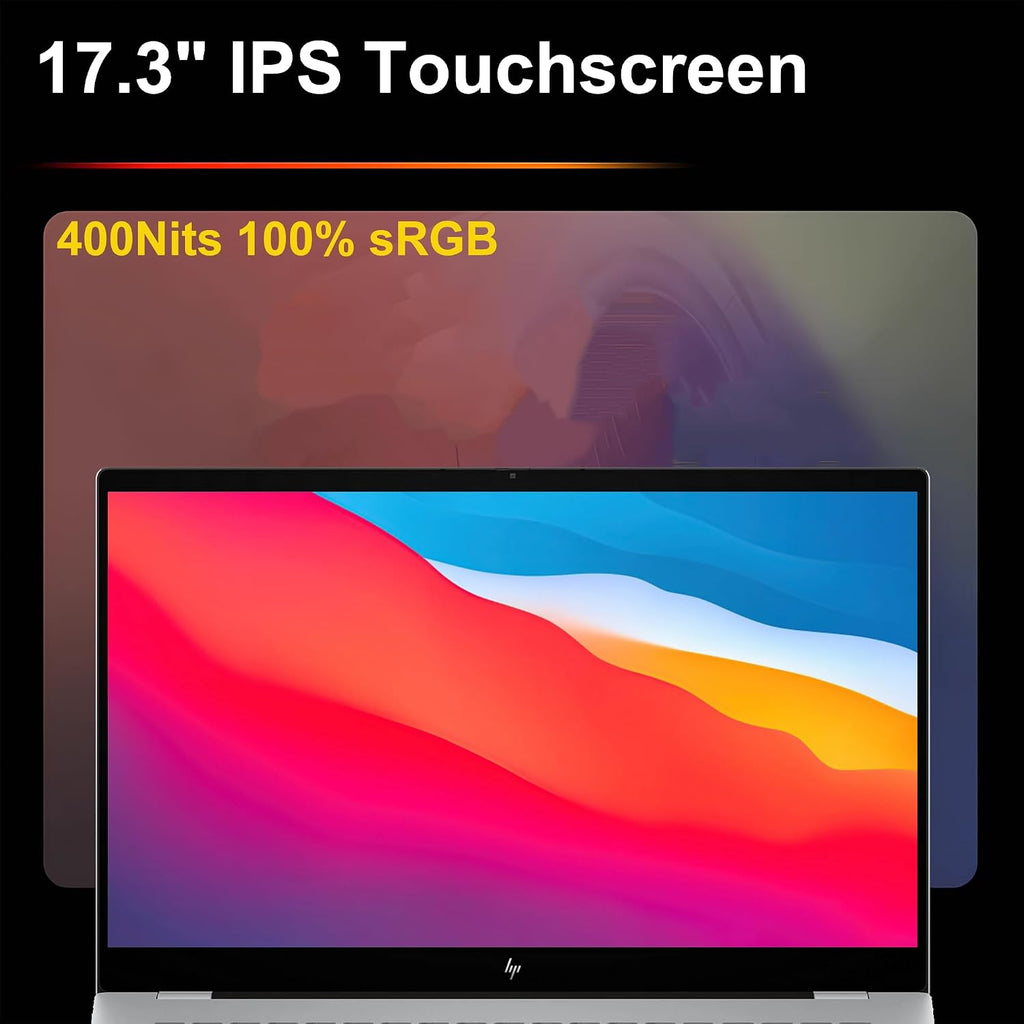 HP OmniBook 7 Laptop 17.3' FHD IPS Touch (400nits, 100% sRGB) Intel 8-core Ultra 7 258V (Up to 47 Tops) 32GB DDR5 1TB SSD for Creator Business Professional Backlit IR Camera Win11Pro ICP Hub