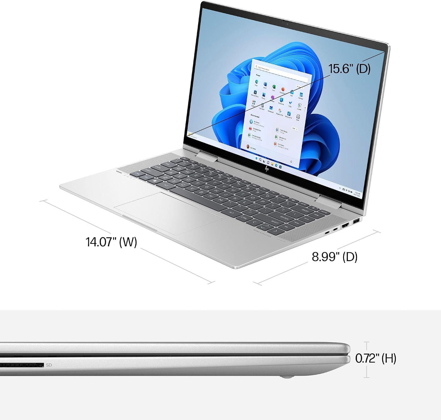 HP - Envy 2-in-1 15.6' Full HD Touch-Screen Laptop - Intel Core i7-16GB Memory - 512GB SSD - Natural Silver (Renewed)