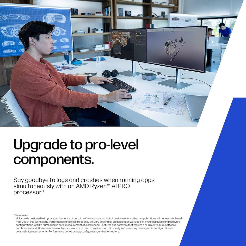 HP ZBook 8 G1ak Mobile Workstation AI Laptop (14' FHD+, AMD Ryzen AI 7 PRO 350 (> Ultra 7 155H), 32GB RAM, 1TB SSD) for Engineer, 50 TOPS NPU, WIFI 7, Thunderbolt 4, Win 11 Pro (Next Gen Zbook Power)