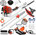 5 in 1 Gas Weed Wacker, 52CC 2 Stroke Gas Multi Functional Trimming Tools, 2025 Upgraded Weed Eater Gas Powered, 9500rpm High Power Gas String Trimmer, Brush Cutter for Home, Yard, Garden Red