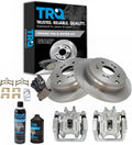 TRQ Rear Brake Pad, Caliper, & Rotor Kit, with Chemical Kit Ceramic Compatible with 2005-2006 Honda CR-V