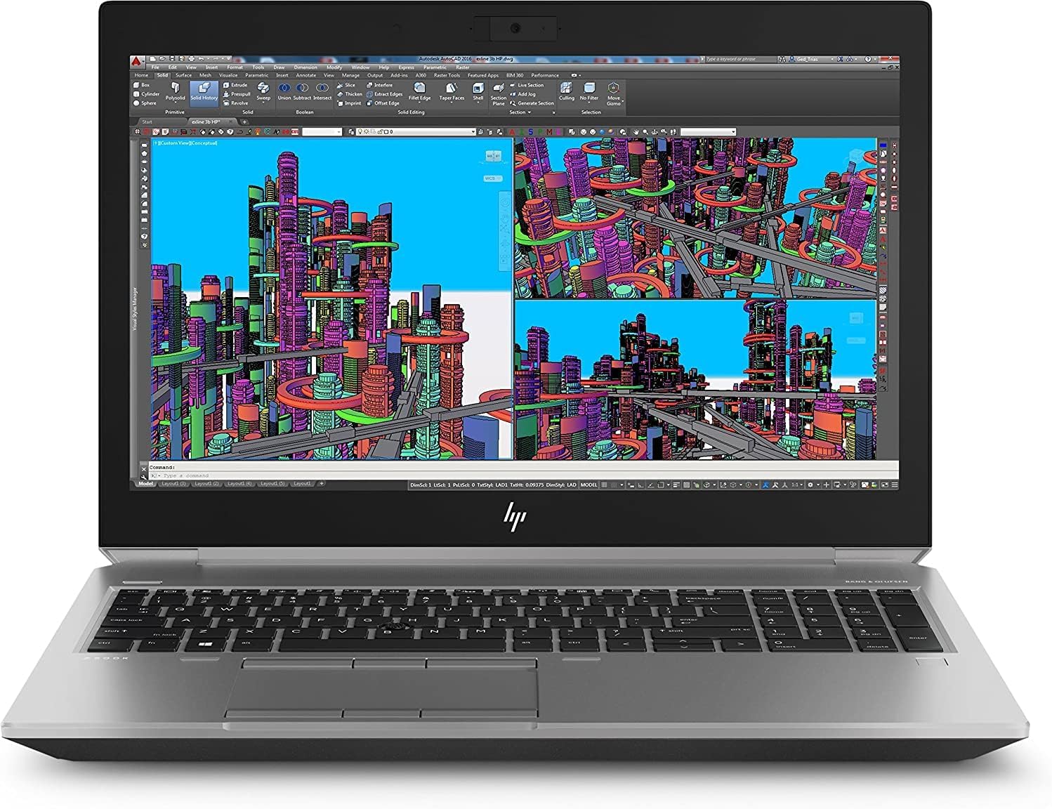 HP Zbook 15 G5 15.6' Laptop Core i7-8850H 2.60 GHz 32GB RAM 256GB Solid State Drive Windows 11 Pro (Renewed)