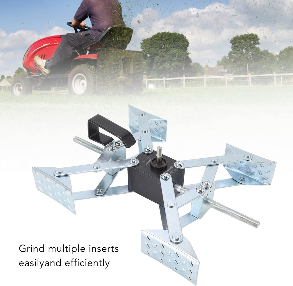 Stainless Steel Lawnmower Blades Sharpener High Efficiency Fast Grinding Tool Kit for Lawn Mower Blade Sharpening Farming Material