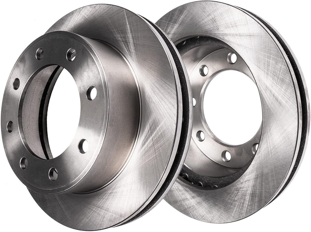 Detroit Axle - 4WD Front Brake Kit for Silverado Sierra Suburban 2500 HD 3500 Chevy GMC Hummer H2, Drilled & Slotted Brake Rotors Wheel Bearing Hubs Wheel Lug Nuts Socket Key Replacement