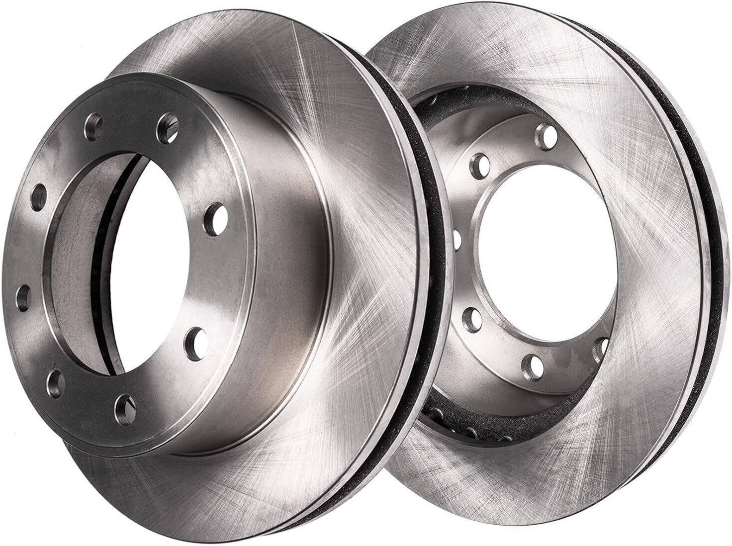 Detroit Axle - 4WD Front Brake Kit for Silverado Sierra Suburban 2500 HD 3500 Chevy GMC Hummer H2, Drilled & Slotted Brake Rotors Wheel Bearing Hubs Wheel Lug Nuts Socket Key Replacement