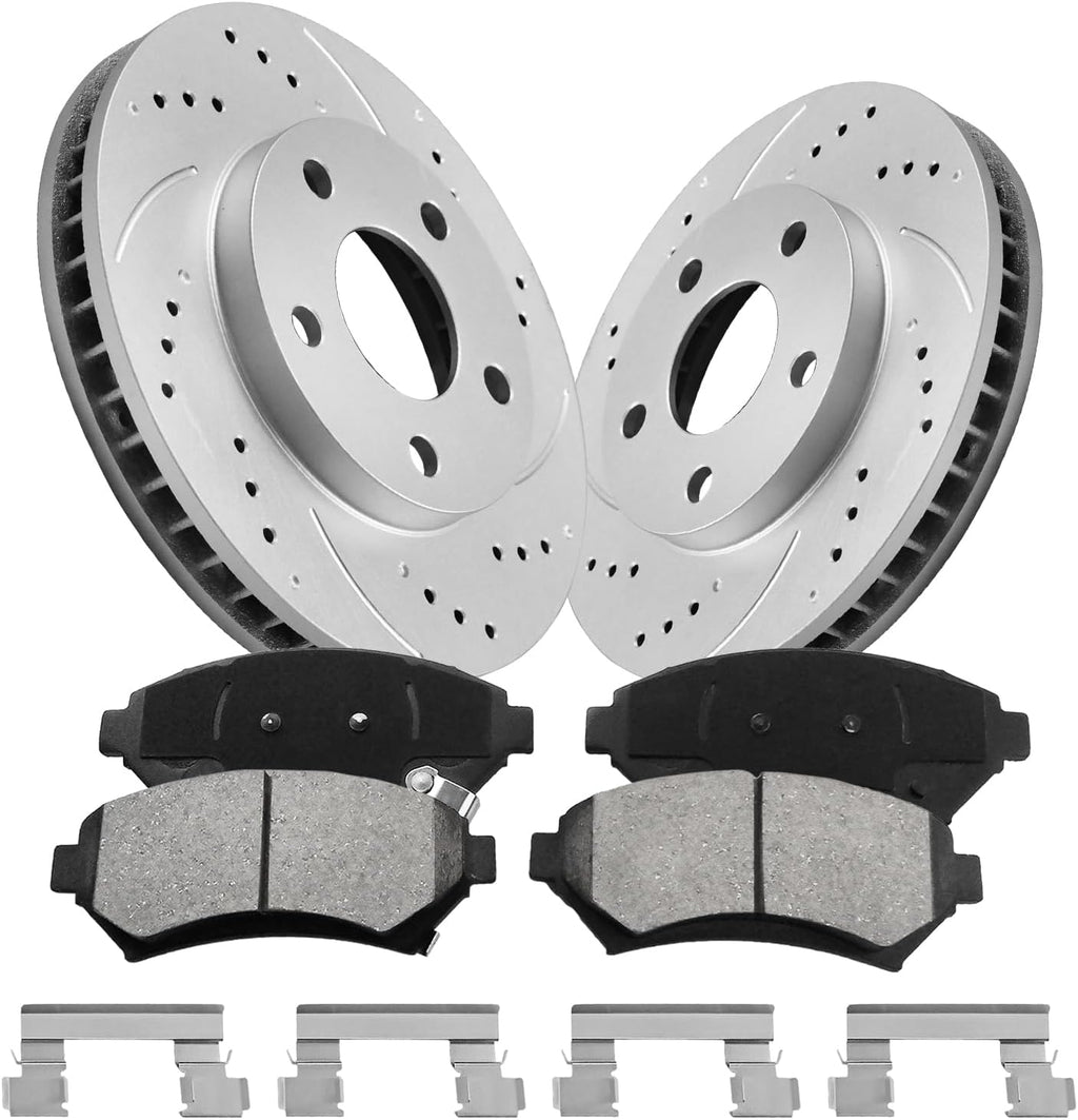 Anpulsero Rear Brake Pads and Rotors Kit Compatible with 2002 2003 2004 2005 2006 Chevy Tahoe, Avalanche 1500, Automotive Replacement Brake Kits 55067 D974A-7881 Brake Kit Brakes and Rotors
