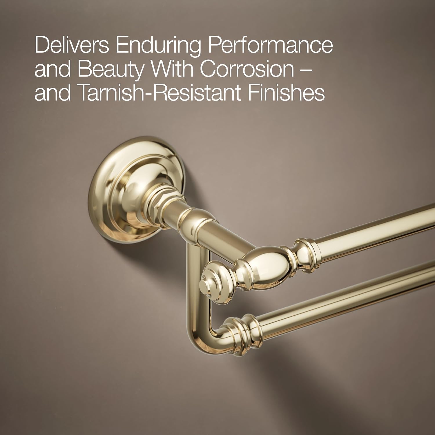 Kohler 72570-AF Artifacts® 24' Double Towel bar, Vibrant French Gold