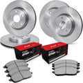 R1 Concepts Front and Rear Brake Kit Fits 2019-2023 Subaru Ascent| Optimum Oep Brake Pads and Blank Brake Rotors| 13.1' Front & 13.0' Rear