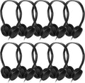 Classroom Kids Headphones Bulk 100 Pack Class Set of Headphones for Students Children Toddler Boys Girls Teen and Adult (Black)