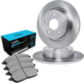 R1 Concepts Rear Brakes and Rotors| Automotive Replacement Brake Kits| Rear Ceramic Brake Pads and Rotors Kit| Fits 2016-2017 Mercedes-Benz GLE300d