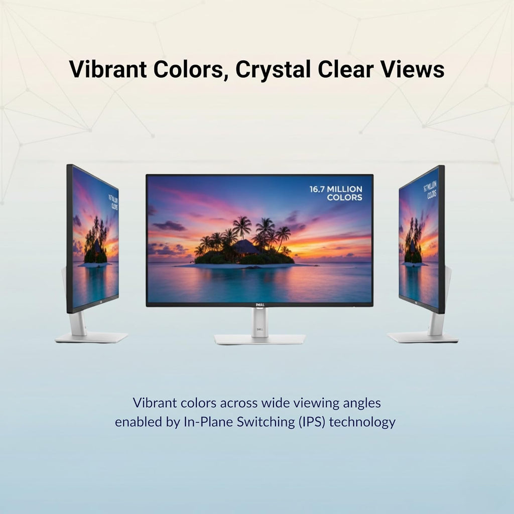 Dell P2425H Computer Monitor Screen 24' 16:9 IPS Display with Stand - 100Hz Full HD, 1920 x 1080 with DisplayPort, HDMI, USB 3.0 Upstream & Power Cable - New