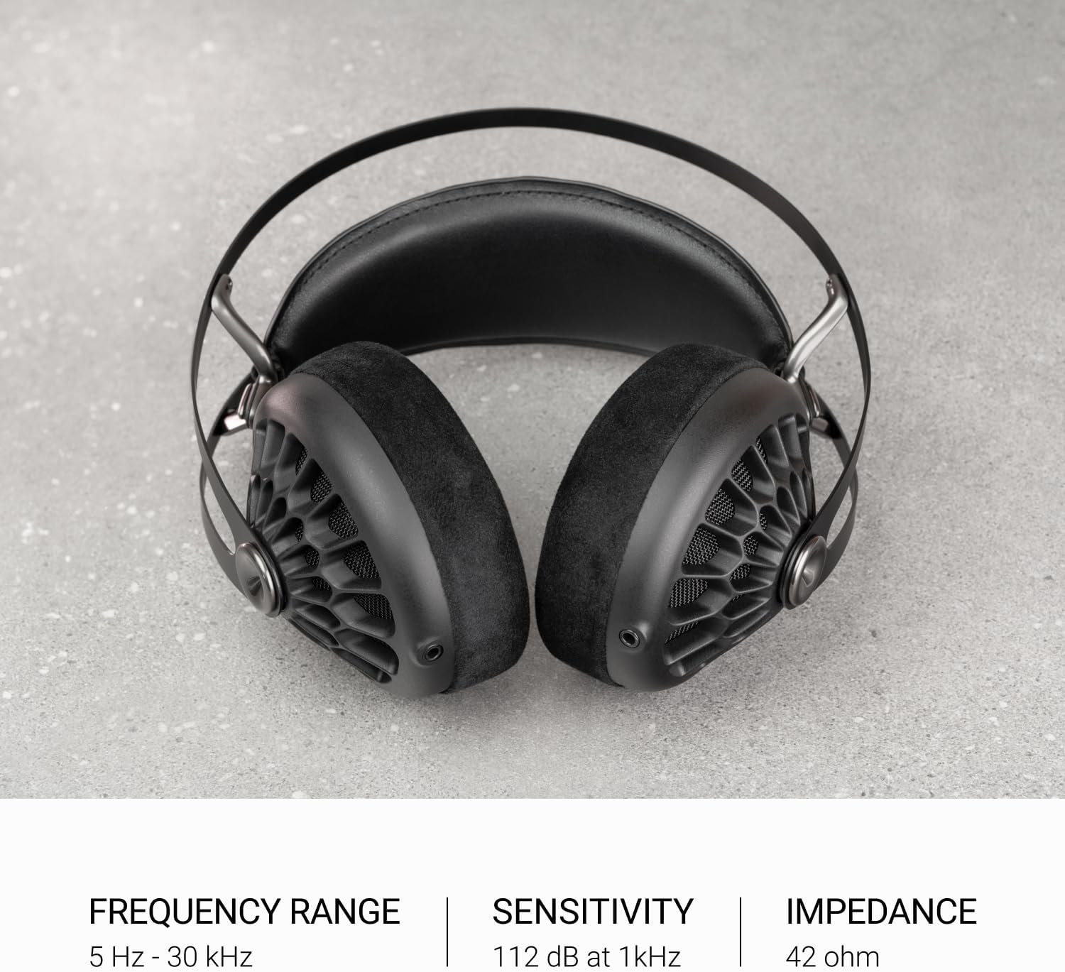MEZE AUDIO 105 AER | Wired Over-The-Ear Lightweight Audiophile Open-Back Headphones | 50mm Dynamic Drivers | Low Impedance 42 Ohms | Cables and Carrying Pouch Included (Black)