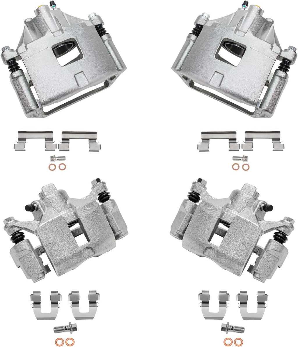 Detroit Axle - 4pc Brake Calipers for 2000-2005 Chevrolet Impala 2000-2004 Monte Carlo, 1998 Olds Intrigue, 4 Front and Rear Disc Brake Calipers Replacement