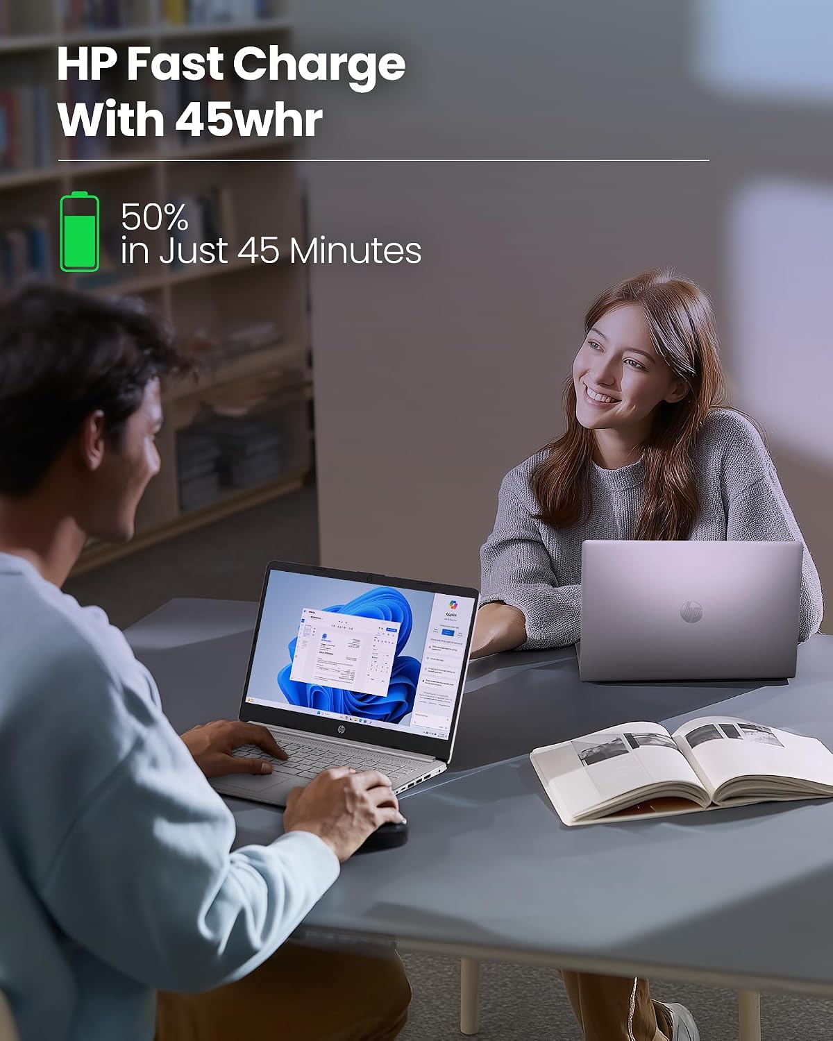 HP 14 Inch Student Laptop 2026 Ultra Light, Intel N150(Beats N4120), 16GB RAM, 384GB Storage(128GB UFS+256GB MSD),1 Year Microsoft 365, Wins 11 Pro, Copilot Key, Patented KB Kit, Willow Green