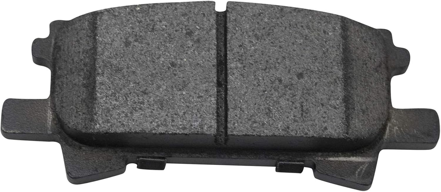 TRQ Rear Brake Pad and Rotor Set Semi Metallic Rotors Calipers Compatible with 2004-2007 Toyota Highlander