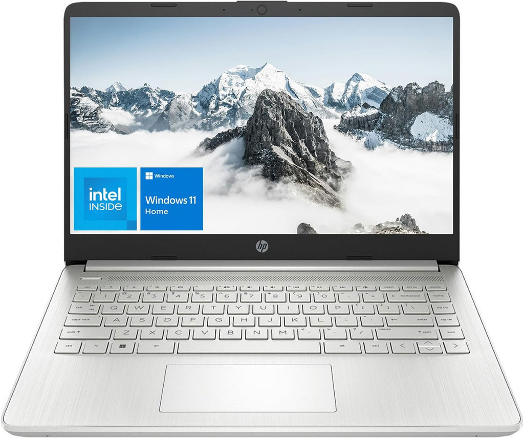 HP Daily Laptop, 14' HD Display, Intel Pentium Silver N5030 Processor, 8GB RAM, 256GB SSD, Webcam, HDMI, SD Card Reader, Wi-Fi, Windows 11 Home, Silver