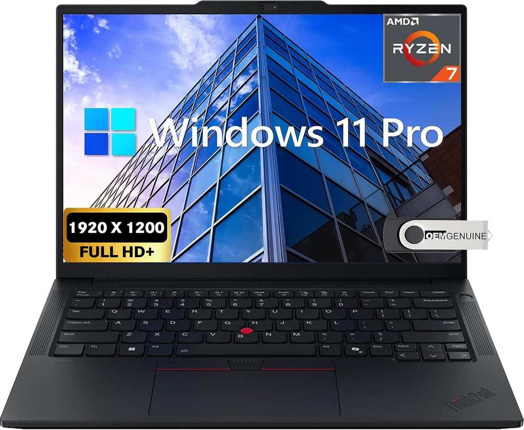 Lenovo ThinkPad E14 Gen 7 Business Laptop, 14' FHD+ Display, AMD Ryzen 7 250 (Beat i7-1255U), 32GB RAM, 1TB SSD, Backlit Keyboard, HDMI, RJ45, Wi-Fi 6E, Windows 11 Pro, Black