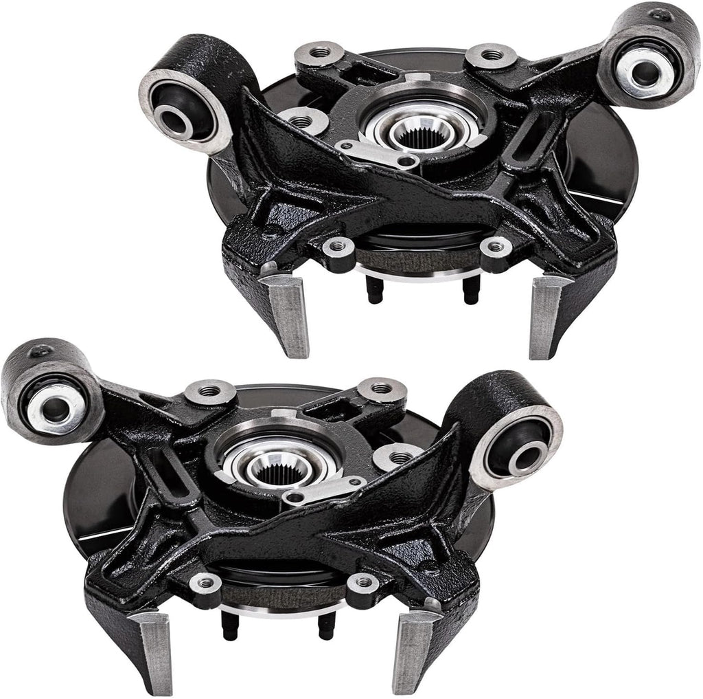 Detroit Axle - Rear Brake Kit for Ford Explorer Sport Trac Mercury Mountaineer, Steering Knuckles & Wheel Bearing Hubs Brake Rotors Ceramic Brake Pads Disc Brake Calipers Replacement