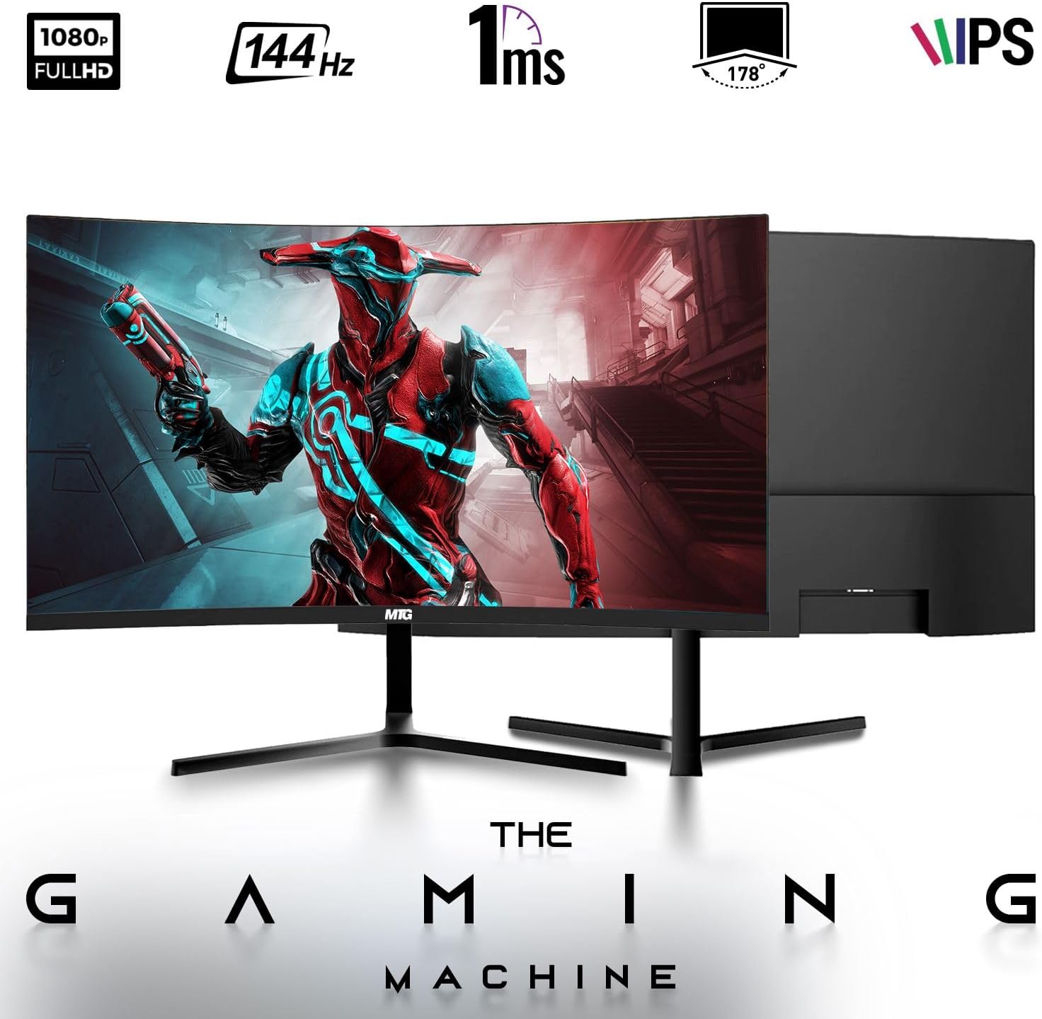 TechMagnet Nova Gaming Desktop PC Bundle with Core i7 32GB RAM 1TBSSD 27 inch Curved Monitor GTX 1660S Graphic RGB Keyboard with AI-Enabled Copilot Key Mouse Headphones Webcam Windows 11(Renewed)