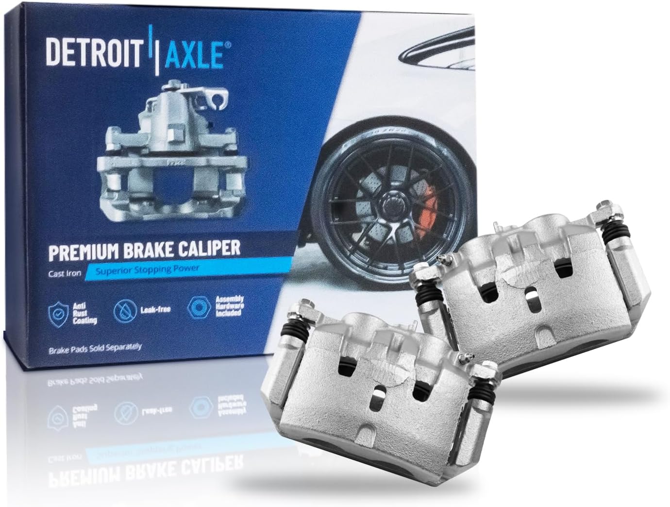 Detroit Axle - Front Brake Calipers with Brackets Replacement for 2009 2010 2011 2012 2013 2014 2015 Honda Pilot - 2pc Set