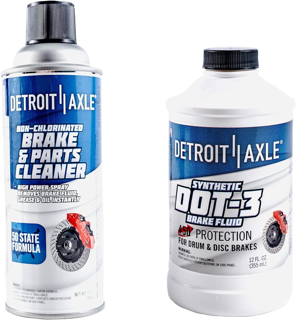 Detroit Axle - Rear Brake Kit for 2012-2017 Hyundai Accent Kia Rio, 2013 2014 2015 2016 Disc Brake Rotors Ceramic Brake Pads Wheel Bearing Hubs Replacement