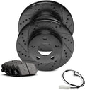 R1 Concepts Front Brake Kit Fits 2010-2014 Land Rover Range Rover| Ceramic Pads, Drilled Slotted Rotors| Hardware, Sensor Wire| 15.0' Front