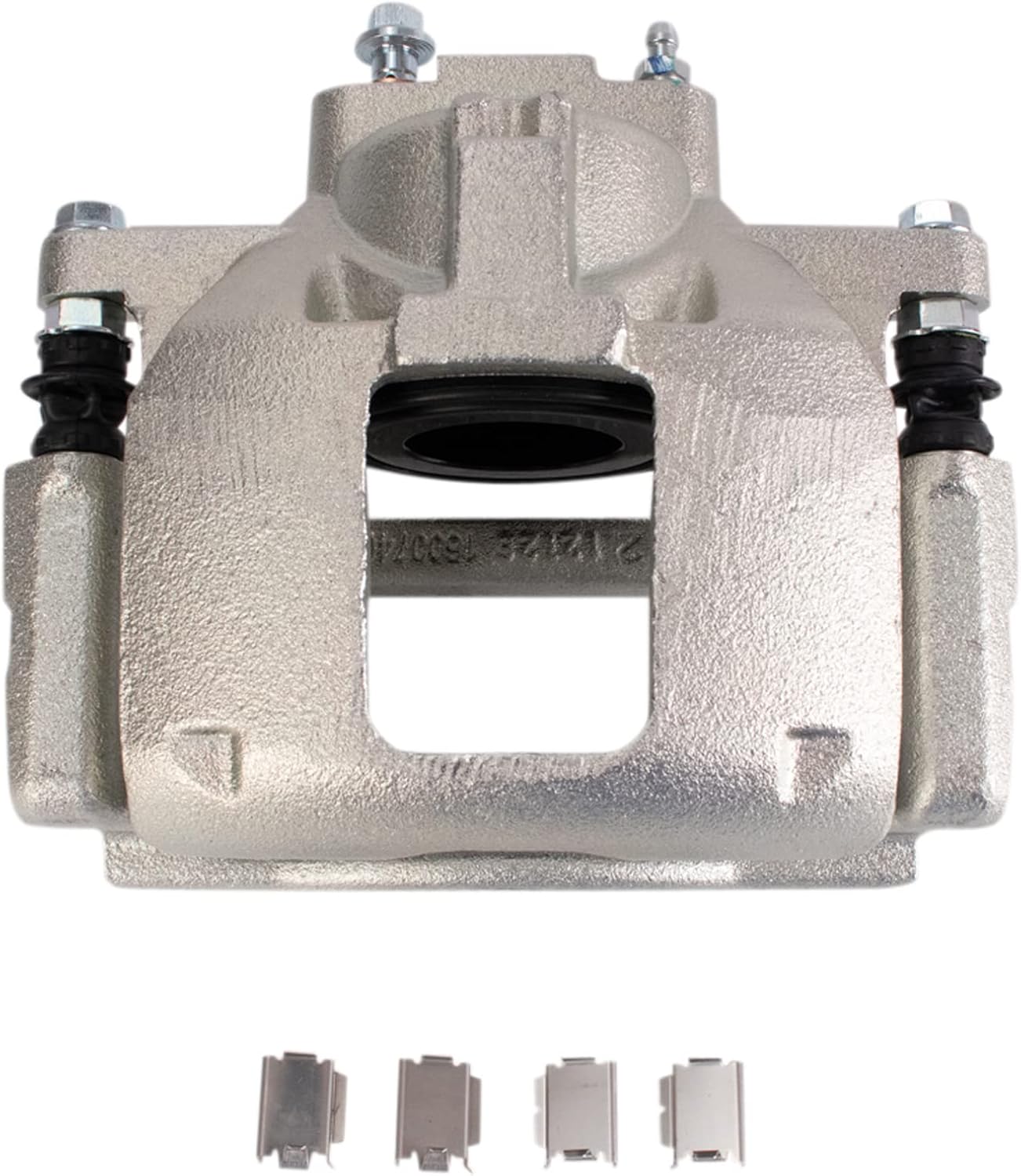 TRQ Front Brake Pad and Rotor Set Ceramic Rotors Calipers Hoses Compatible with 2008-2010 Jeep Wrangler