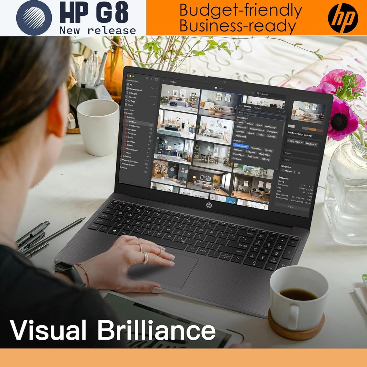 HP 15.6' FHD Laptop, Business & Fun, 16GB RAM, 512GB SSD, AMD Ryzen 5 5500U Processor(Beats i7-1250U), Ethernet RJ-45, SD Card Reader, WiFi 6, Windows 11 Pro, WOWPC Recovery USB