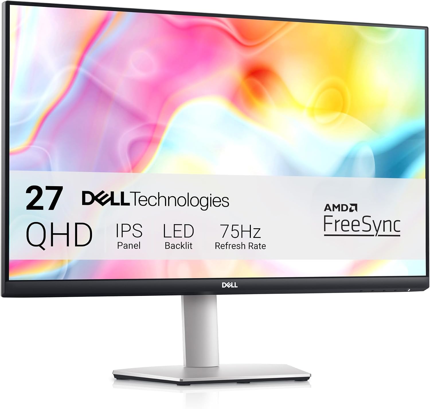 Dell S2722DC Monitor - 27-inch WQHD (2560x1440) 75Hz 4Ms Display, AMD FreeSync, Built in Speaker, USB Type-C/USB 3.2 Gen 1/HD (Renewed)