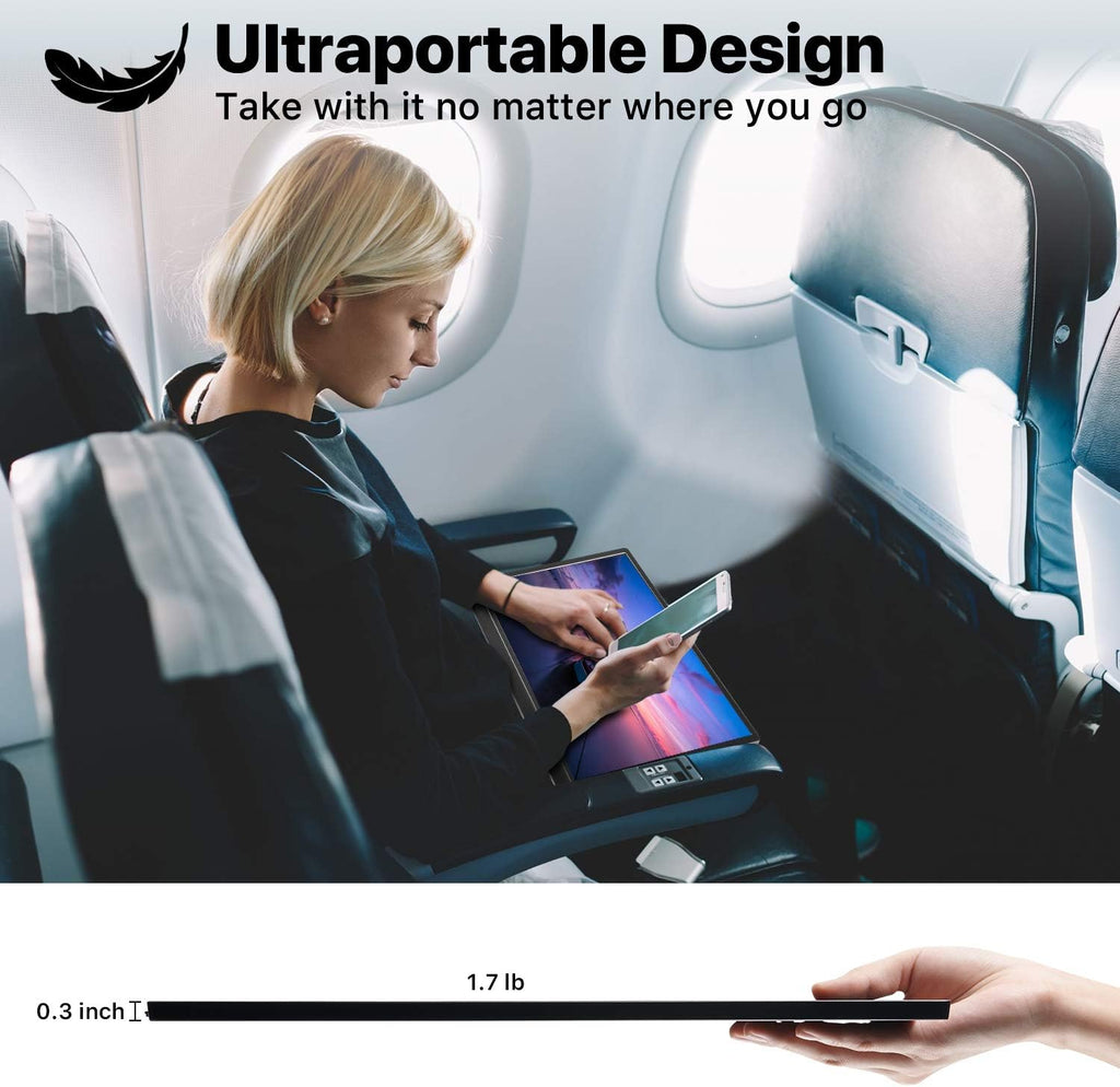KYY Portable Monitor 15.6'' FHD 1080P Portable Laptop Monitor USB C HDMI Gaming Monitor