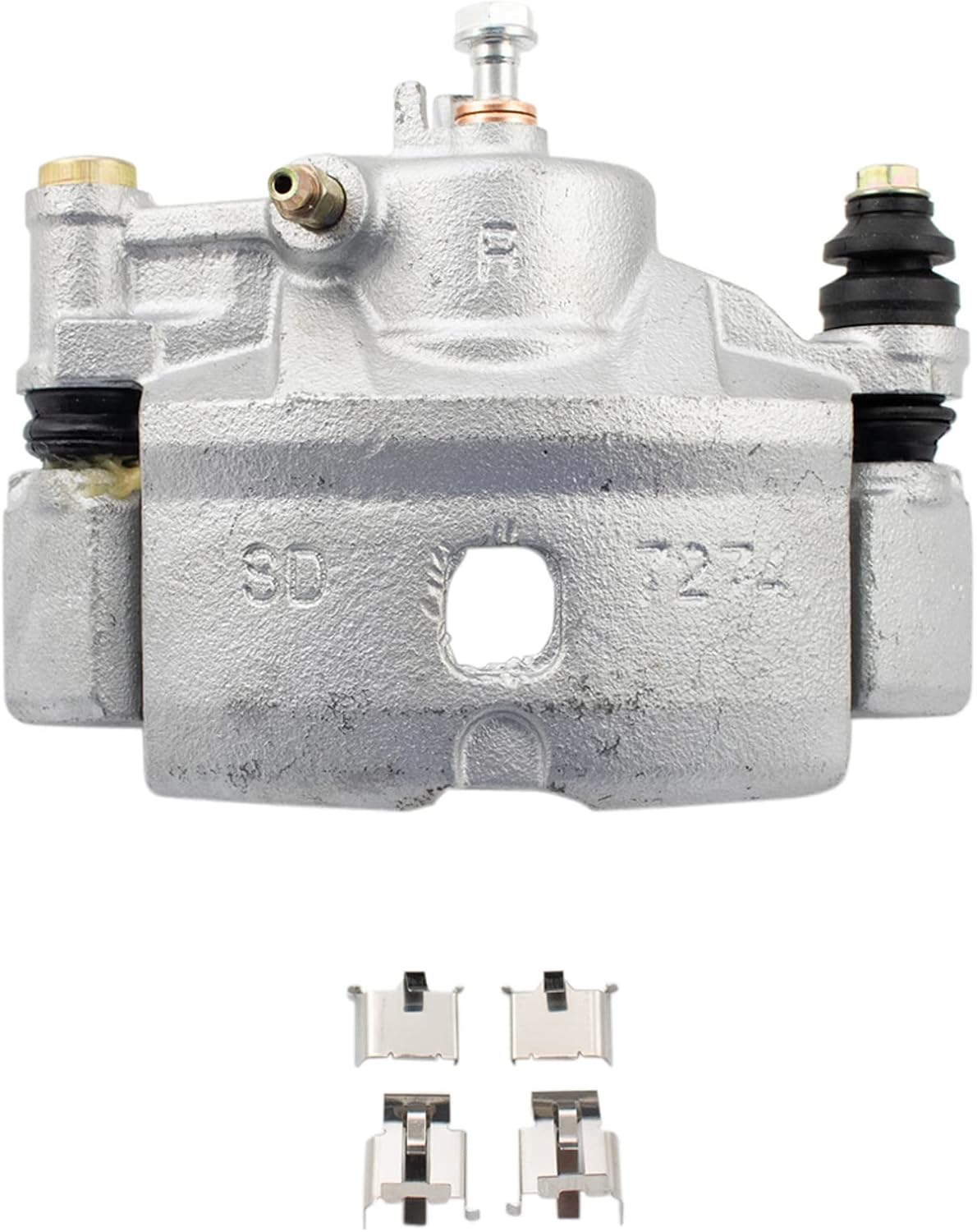 TRQ Front Brake Pad and Rotor Set Ceramic Vented Rotors Calipers Hoses Compatible with 1996-2000 Honda Civic