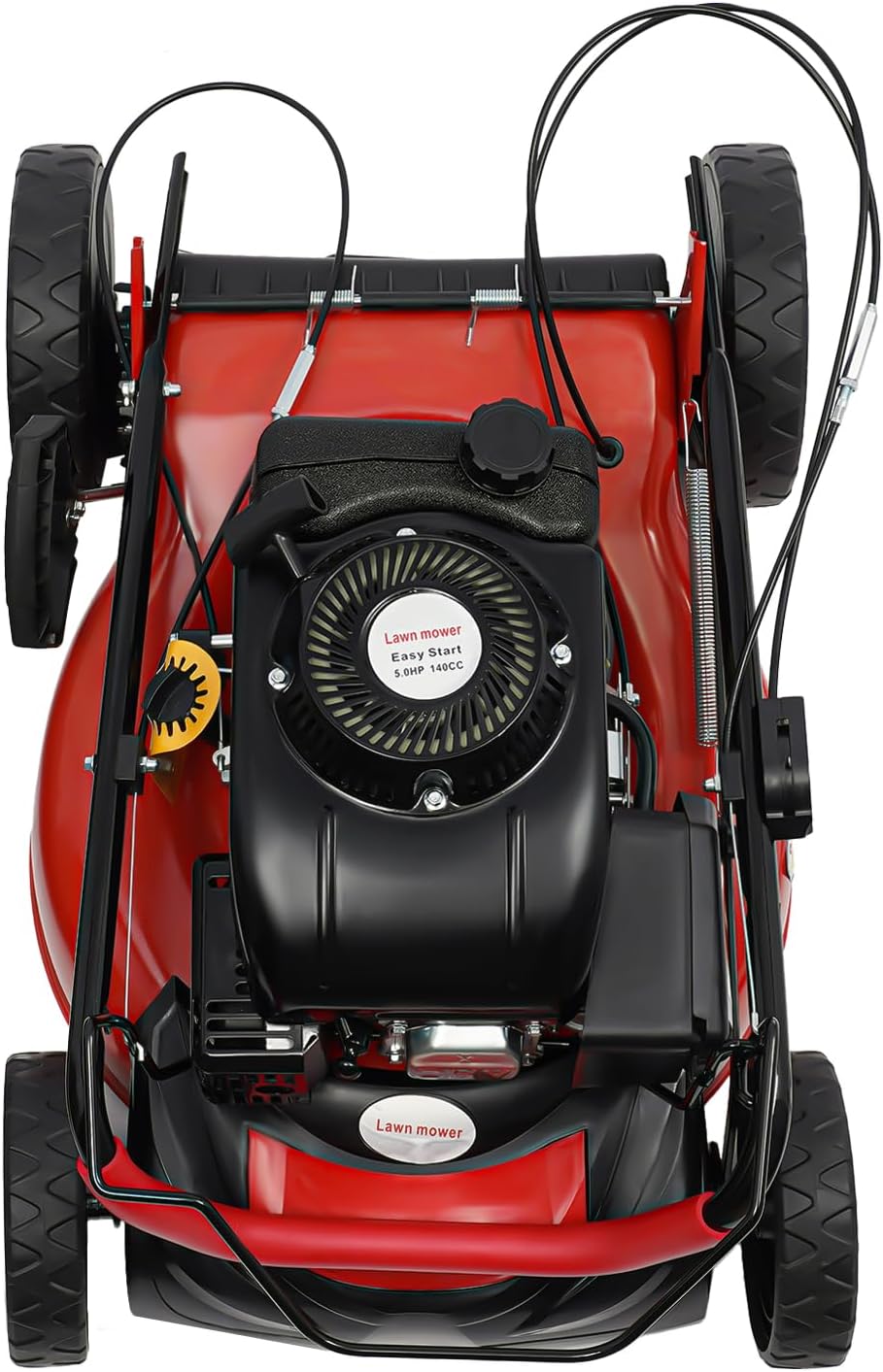 173CC Gas Powered Lawn Mower 6HP 3-in-1 Self Propelled Gas Lawn Mowers 20' Gas Powered Outdoor Lawn Mower with 8 Adjustable Heights for Lawn Yard and Garden
