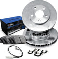 R1 Concepts Rear Brakes and Rotors| Hardware Included| Rear Semi Met Brake Pads and Rotors Kit| Fits 2007-2009 Chrysler Aspen; 2004-2009 Dodge Durango; 2002-2010 Dodge Ram 1500