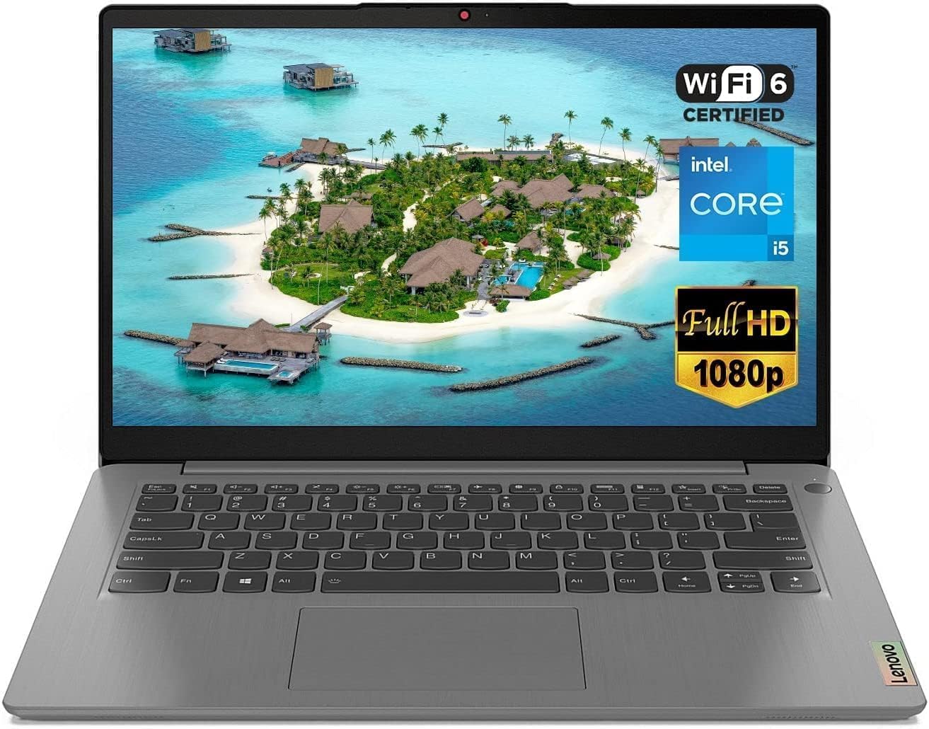 Lenovo Ideapad 3 14' FHD (1920x1080) IPS LED Display, Fingerprint Reader, Intel Core i5-1135G7 up to 2.4GHz, 4Cores, 8GB RAM, 512GB SSD, HDMI, Arctic Grey, Windows 11 Home, EAT 64GB SD Card