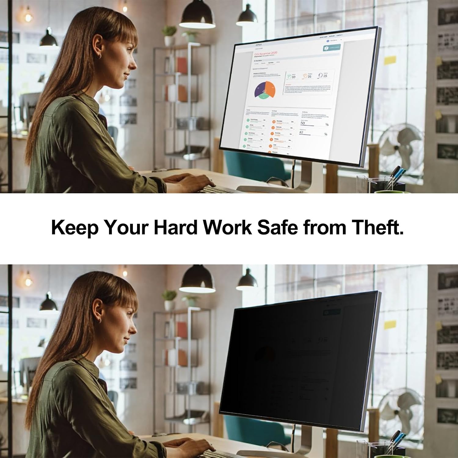 [5 Pack] 27 Inch Computer Privacy Screen Protector for HP Dell Acer Samsung LG and More, Removable Security Shield Filter for 16:9 Aspect Ratio Monitor Like ViewSonic Sceptre AOC Koorui BenQ and More