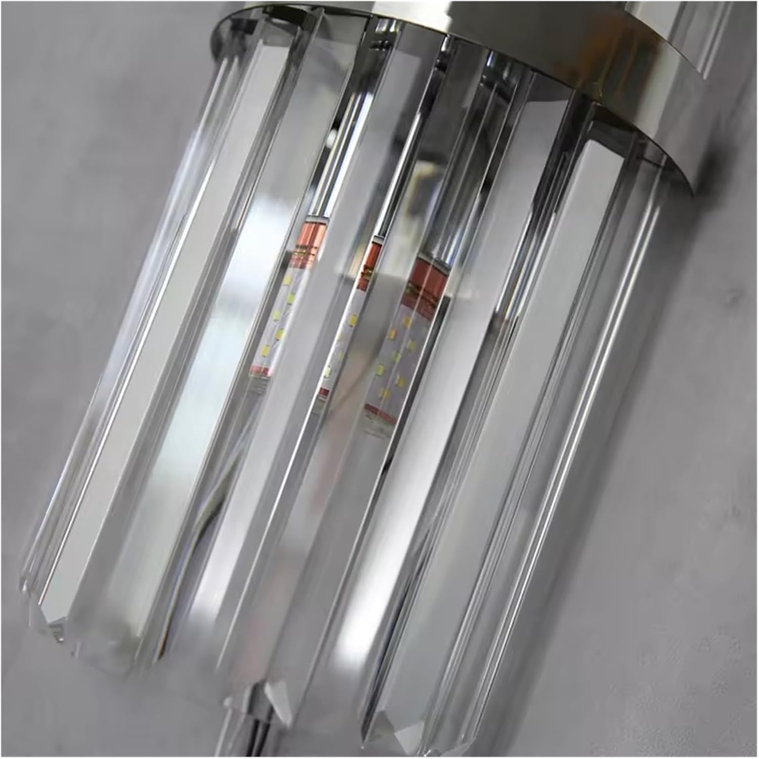 Crystal Wall Lamp Luxurious d Silver for Living Room Bedroom Decor Luminaire Bedside Wall Light Bathroom Fixtures,Energy Conservation Wall Light