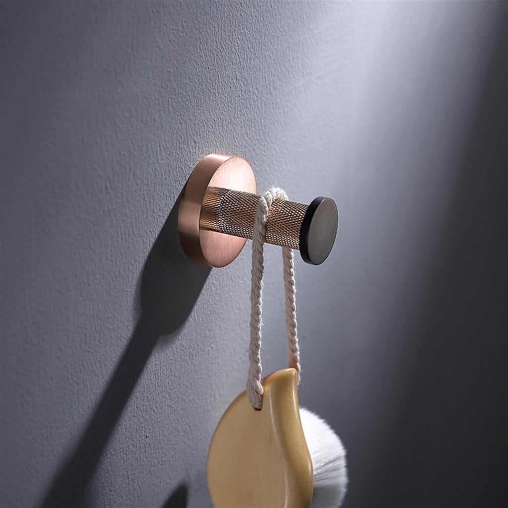 Towel Holder Stainless Steel Towel Rack with Clothes Hook, Toilet Brush, Paper Holder, Cup Holder, and Double Towel Bar Rail(Double Towel Bar)