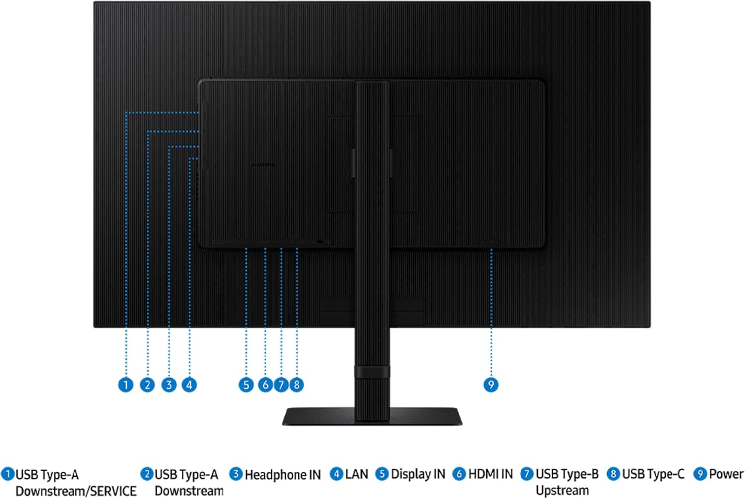 SAMSUNG 32-Inch ViewFinity S8 (S80UD) 4K UHD High Resolution Monitor with HDR10, USB-C, Height Adjustable Ergonomic Stand, Built-In KVM Switch, Advanced Eye Care, LS32D804UANXGO