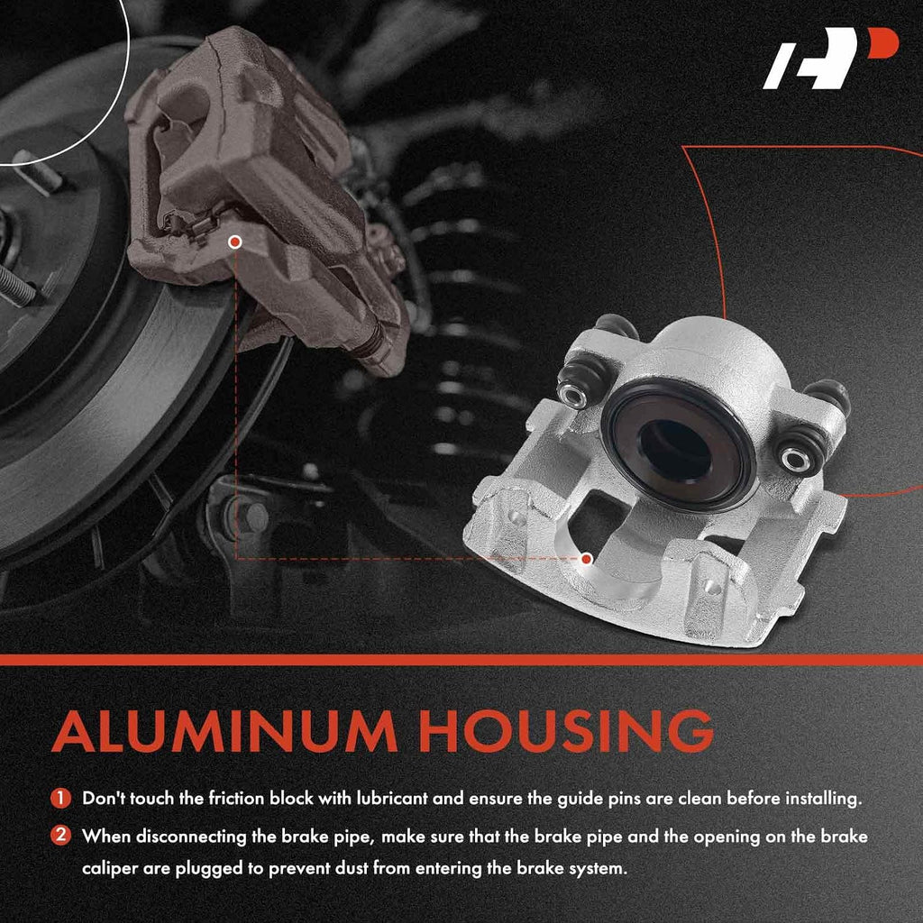 A-Premium Front Drilled and Slotted Disc Brake Rotors and Ceramic Pads Kit with Calipers Compatible with Jeep Cherokee 1999-2001 Wrangler TJ 1999-2006 2.4L 2.5L 4.0L 8-PC Set