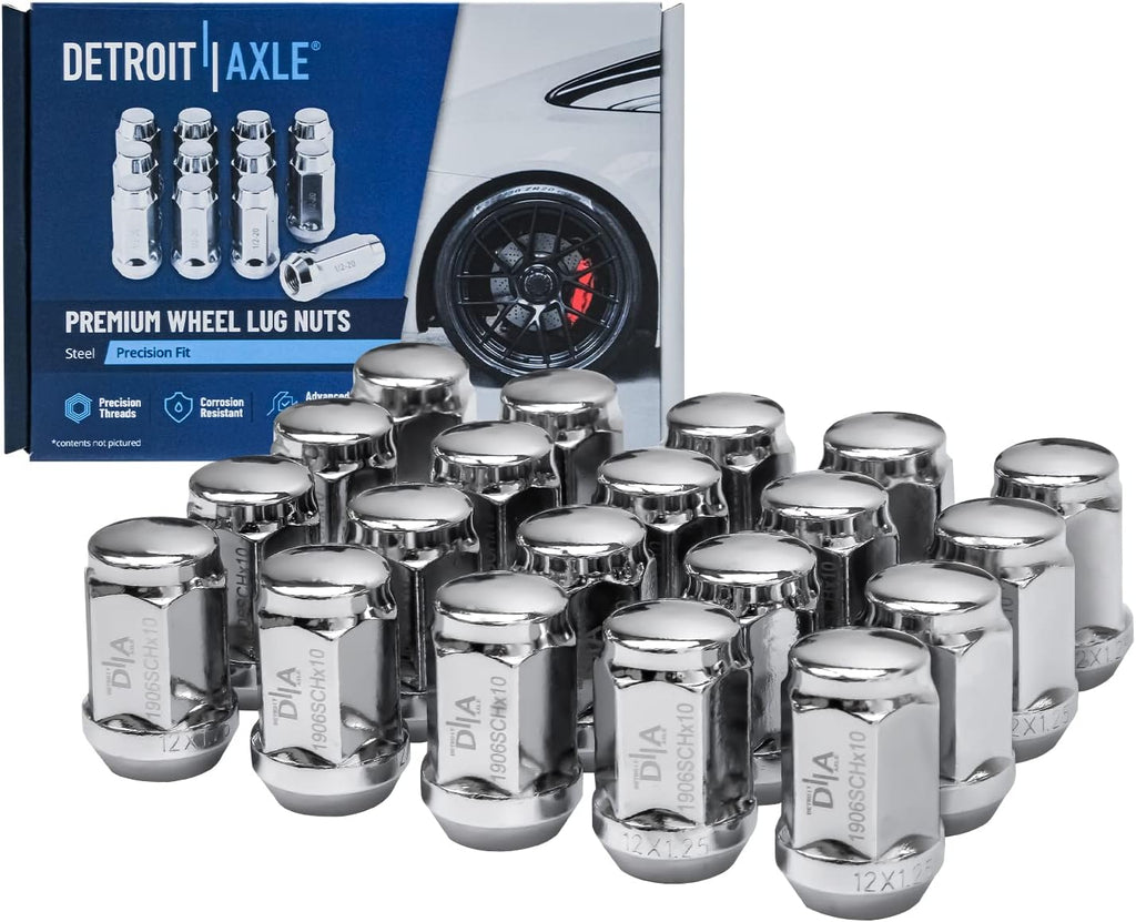 Detroit Axle - Brake Kit for Subaru Outback Impreza Forester Legacy Disc Brake Rotors Ceramic Brakes Pads 20pc Wheel Lug Nuts Front & Rear Replacement