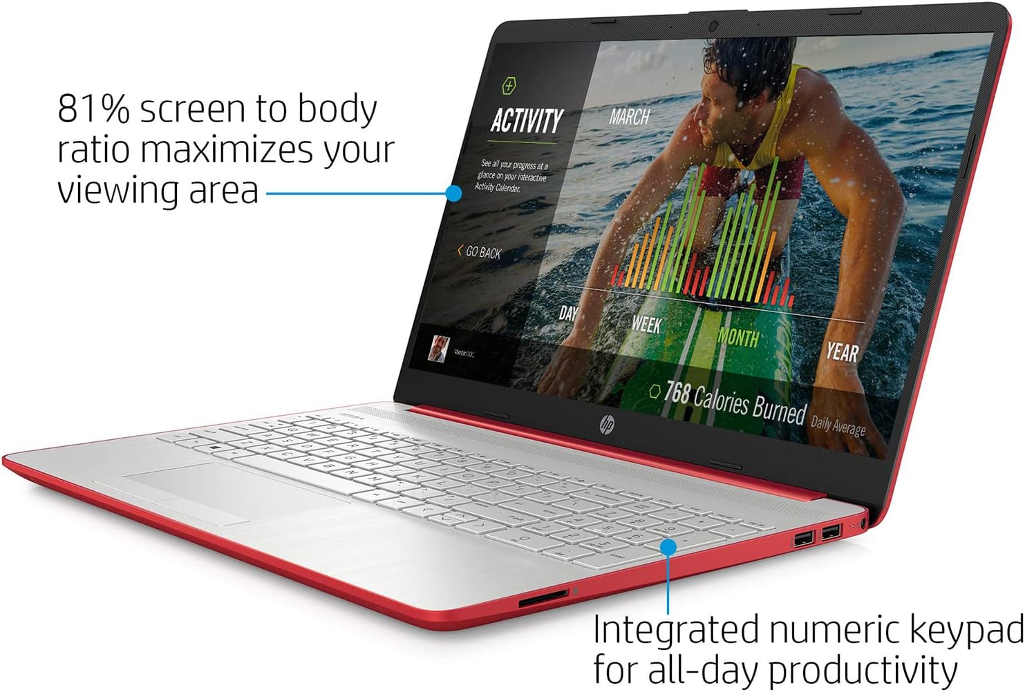 HP 2022 Pavilion 15.6' HD Laptop, Intel Quad-core Pentium Processor, 8GB RAM, 128GB SSD, 11 Hr Battry Life, Intel UHD Graphics, HD Webcam, Bluetooth, USB Type-C, Win 11 + 1 Year Microsoft 365