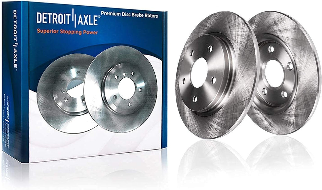 Detroit Axle - Brake Kit for Subaru Forester Impreza Outback Legacy, 11.54'' inch Front and 11.26'' inch Rear Disc Brake Rotors Ceramic Brake Pads Wheel Lug Nuts Replacement