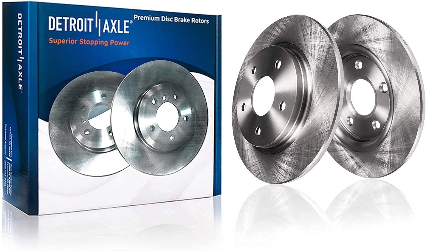 Detroit Axle - Brake Kit for Subaru Forester Impreza Outback Legacy, 11.54'' inch Front and 11.26'' inch Rear Disc Brake Rotors Ceramic Brake Pads Wheel Lug Nuts Replacement