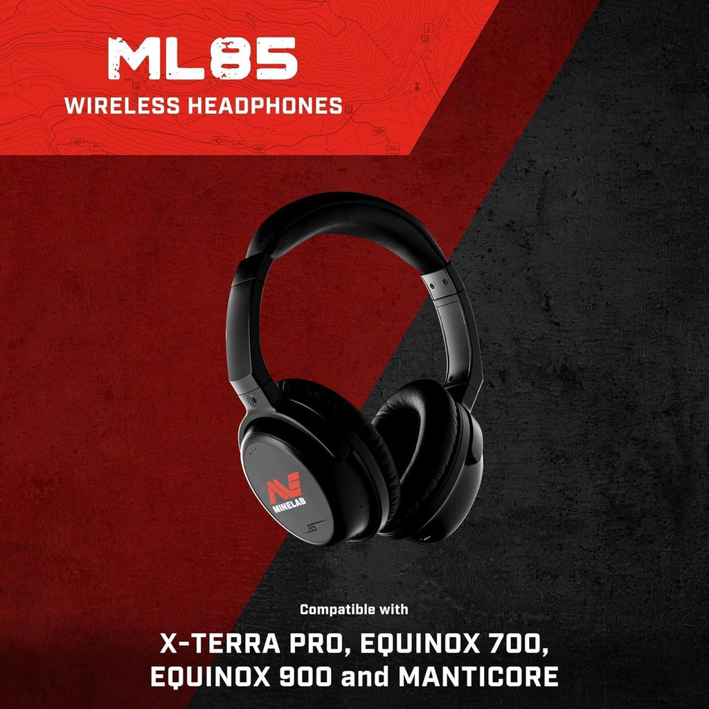 MINELAB - ML85 Wireless Low Latency Over Ear Headphone for MANTICORE - Black