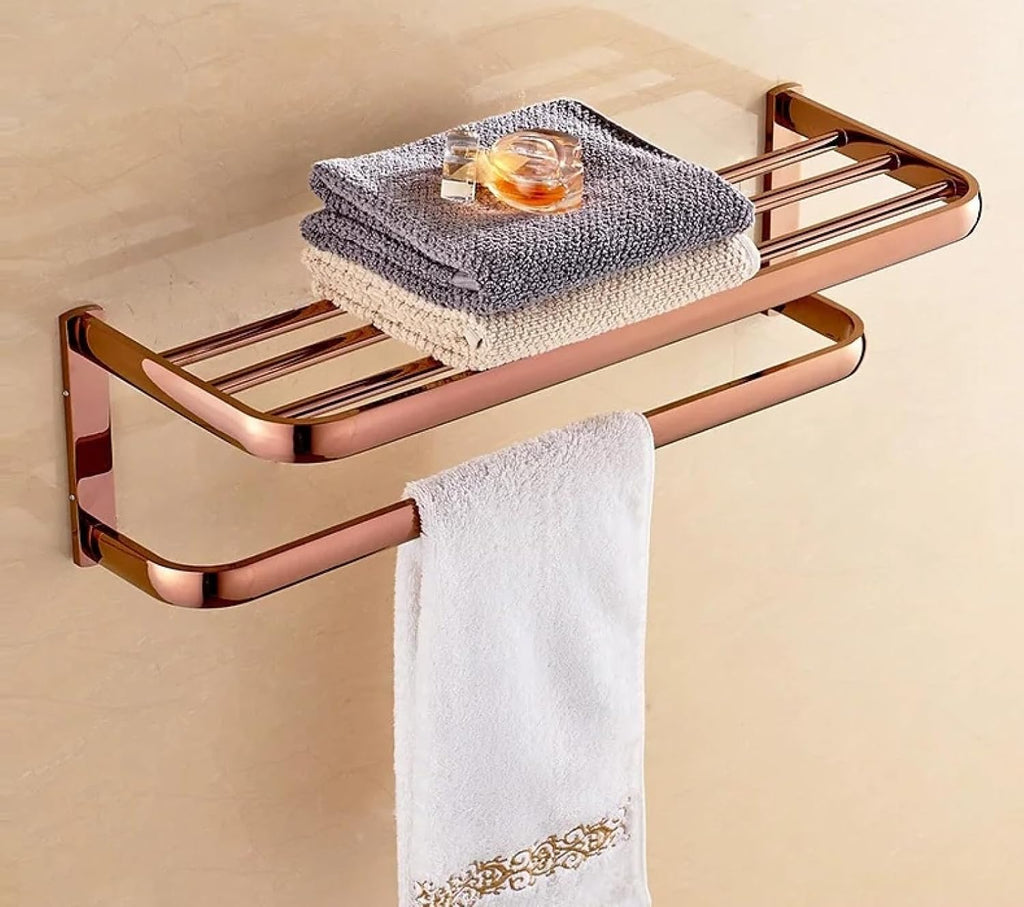 Towel Rack, Bathroom Hardware Pendant, Toilet Towel Rod, Bath Towel Rack, Rose Gold Bath Towel Rack