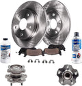 Detroit Axle - Rear Brake Kit for 02-06 Nissan Altima, 04-08 Maxima, 11.46' inch Disc Brake Rotors Ceramic Brake Pads Wheel Bearing and Hubs 2002 2003 2004 2005 2006 Replacement