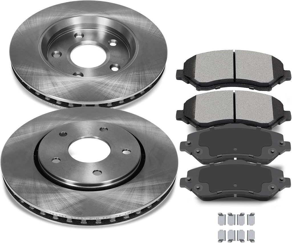 SCITOO Front 11.89' Brake Pads and Rotors Kits Replacement For Chrysler For Town & Country 2008-2016,For Dodge For Grand Caravan/For Journey,For Ram For C/V 2012-2015,For VW For Routan 2009-2014