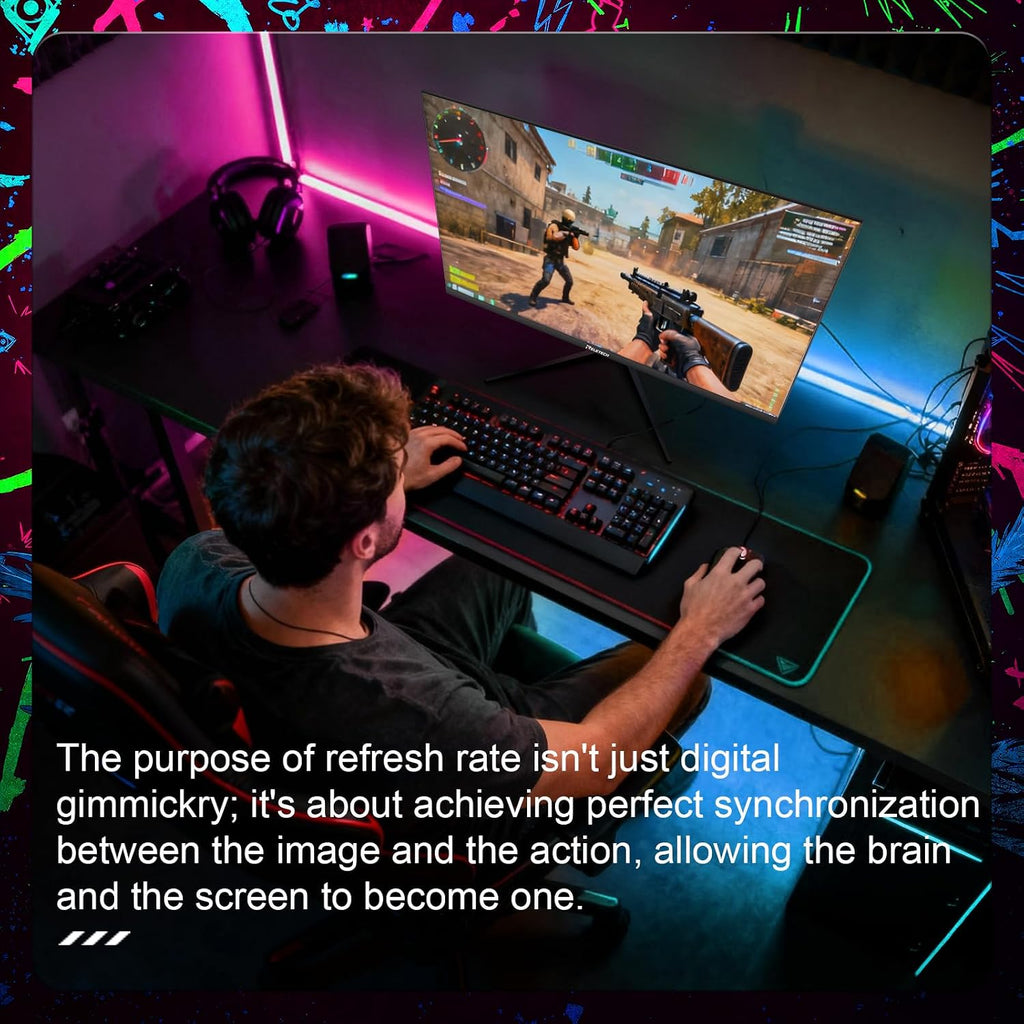 27inch Gaming Computer Monitor,2K(QHD 2560x1440) 300Hz Monitor, Fast IPS 1ms Response Time, FreeSync&G-Sync, Anti-Blue Light, Ultra Slim, 100% sRGB, DP*2 & HDMI*2 Ports VESA Mount(G27X Ultra)